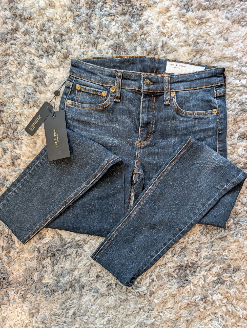 Rag & Bone Indigo Stretch Skinny Jeans (Cate) - Picture 3 of 16